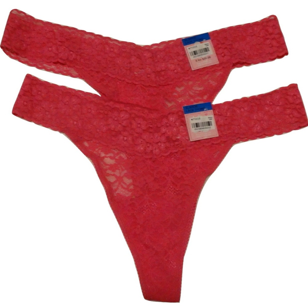 Jenni Lace Thongs X-Large Fuschia NWT 2 pairs